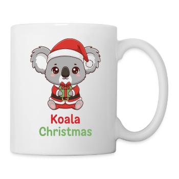 Koala Santa with Gift in Christmas Red - Mug - white - Right