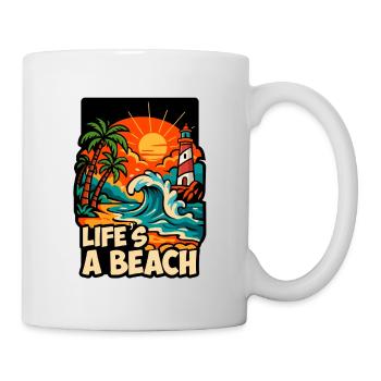 Life's a Beach Sunset - Mug - white - Right