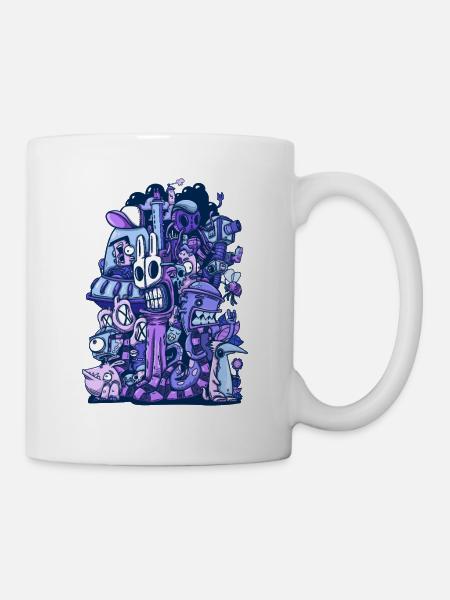 Purpurnes Chaos - Tasse - Weiß