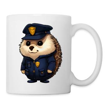 Police des hérissons - Mug blanc - blanc - Droite