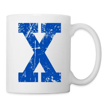 Letter X Retro Sport - Tasse - Weiß - Rechts