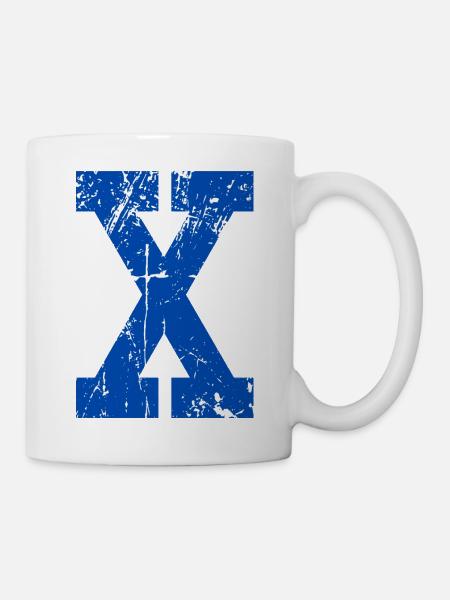 Letter X Retro Sport - Tasse - Weiß