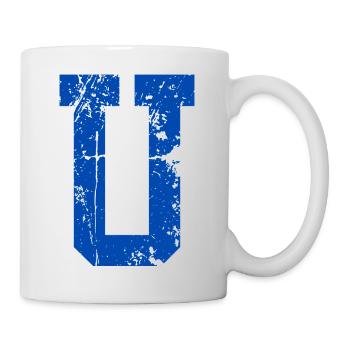 Letter u Retro Sport - Tasse - Weiß - Rechts