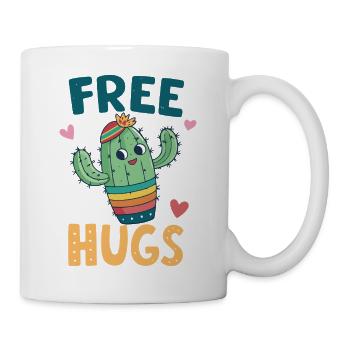 Cactus Mignon Câlins Gratuits - Mug blanc - blanc - Droite