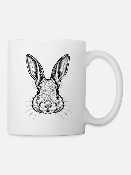 Kaninchen - Tasse - Weiß