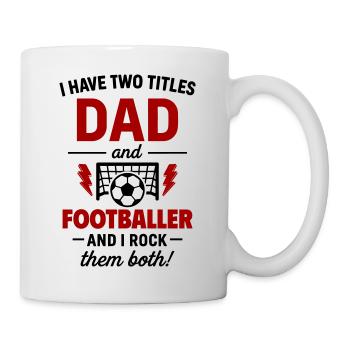 Papa footballeur cadeau de Noël pour la fête des pères - Mug blanc - blanc - Droite