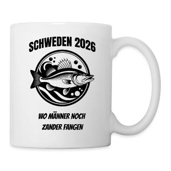 Sweden 2026 Men Fishing Zander - Mug - white - Right