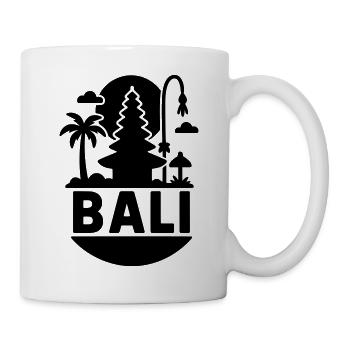 bali silhouette - Tasse - Weiß - Rechts