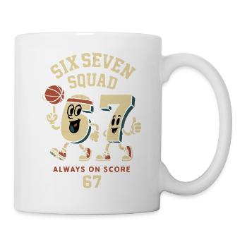 6 7 Sechs Sieben Meme Aura Points Kids Basketball - Tasse - Weiß - Rechts
