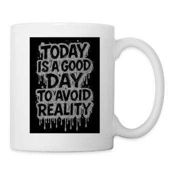Aujourd’hui est un bon jour – Affiche de graffiti - Mug blanc - blanc - Droite