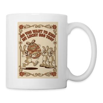 Lucky_Egg_Retro_Hasen - Mug blanc - blanc - Droite