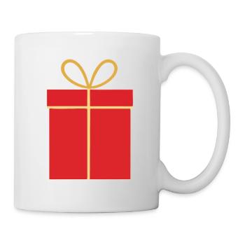 Christmas Gift, Red Gift Box - Mug - white - Right