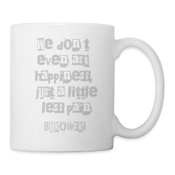 Charles Bukowski : Typographie fragmentée - Mug blanc - blanc - Droite