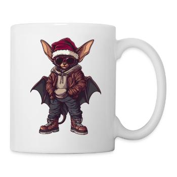 Chauve-souris Noël Hiver - Mug blanc - blanc - Droite