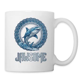 Jawsome Hai Geometrisch - Tasse - Weiß - Rechts