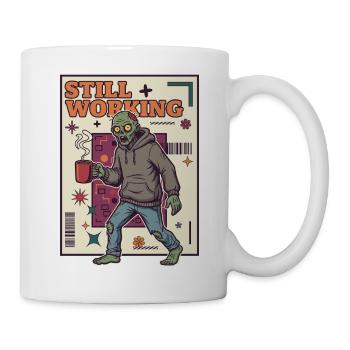 Noch am Arbeiten Zombie Kaffee-Kraft - Tasse - Weiß - Rechts