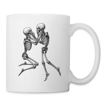 SKELETONS IN LOVE #1 - black & white - Mug - white - Right