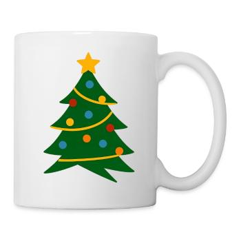 Festlicher Baum mit Girlanden - Tasse - Weiß - Rechts