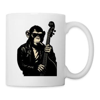 Monkey Rocker Lederbass - Tasse - Weiß - Rechts