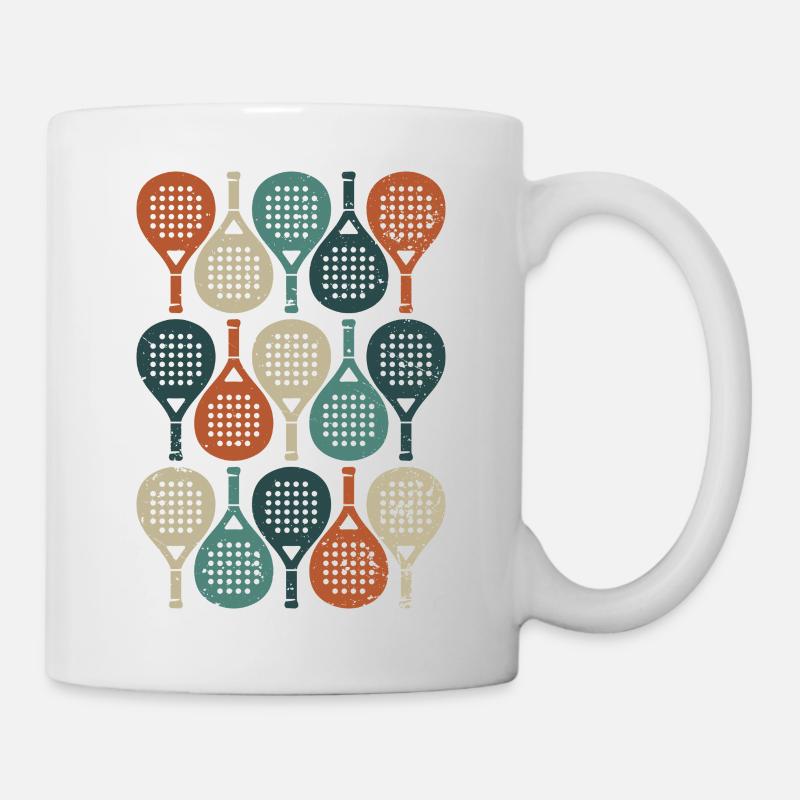 Vintage Padel | Retro Rackets Design - Tasse - Weiß
