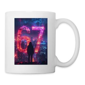 6 7 Conception - Mug blanc - blanc - Droite