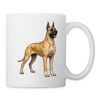 Illustration vintage de Dogue Grand – Élégance & Puissance - Mug blanc - blanc - Droite