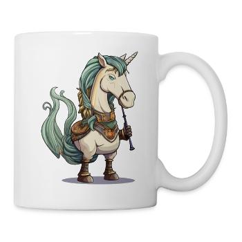 Einhorn Dudelsack Motiv - Tasse - Weiß - Rechts