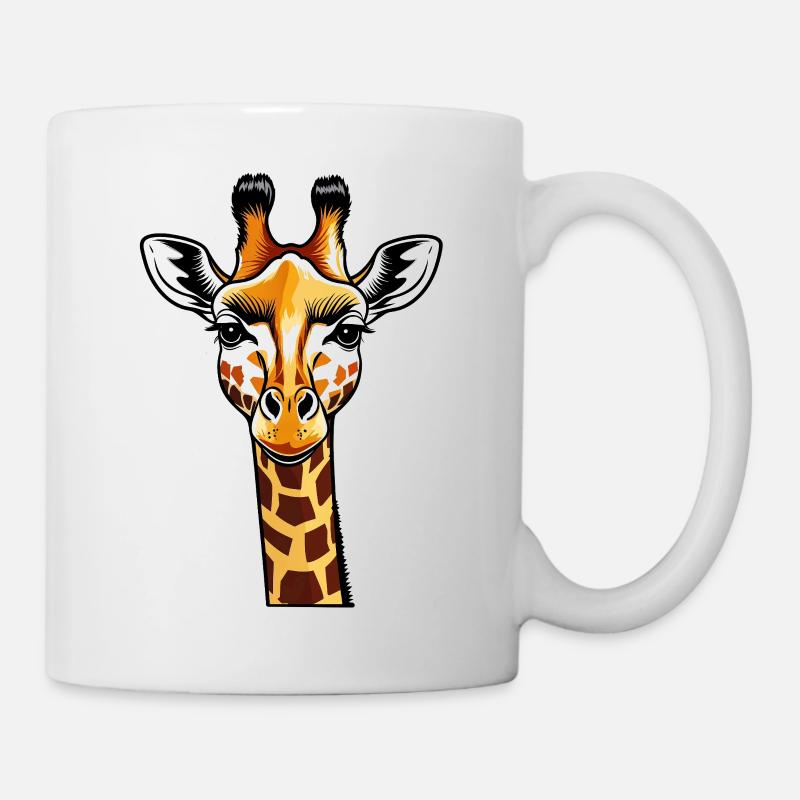 Giraffen Kopf im Pop-Art Stil - Tasse - Weiß