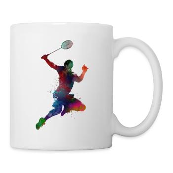 Badminton-Sportkunst #badminton - Tasse - Weiß - Rechts