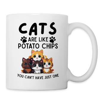 Katzenmama Papa Geburtstag Kätzchen Großmutter Haustier - Tasse - Weiß - Rechts