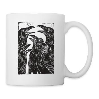 Corbeaux - Mug blanc - blanc - Droite