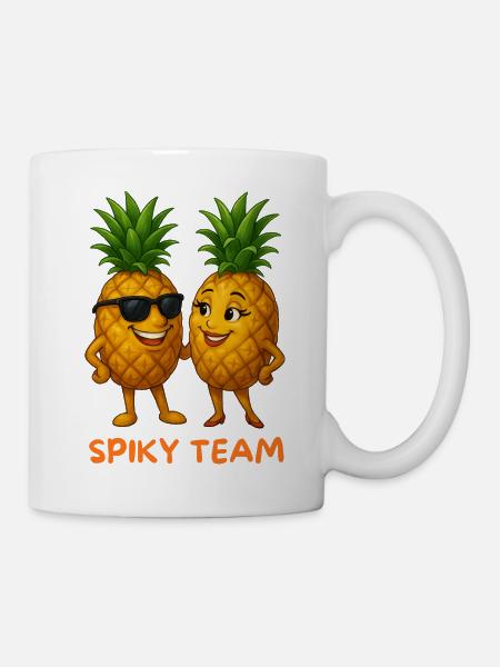 Spicy Team Ananas-Duo - Tasse - Weiß