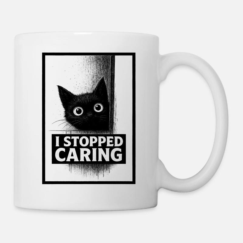 Arrêté de s’intéresser à Chat - Mug blanc - blanc