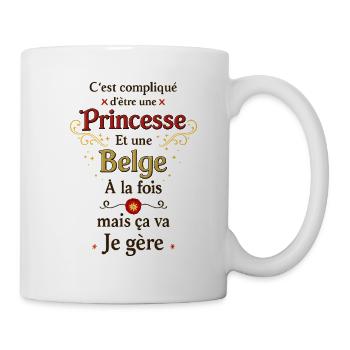 Princesse Belge: Ça va, je gère - Mug blanc - blanc - Droite