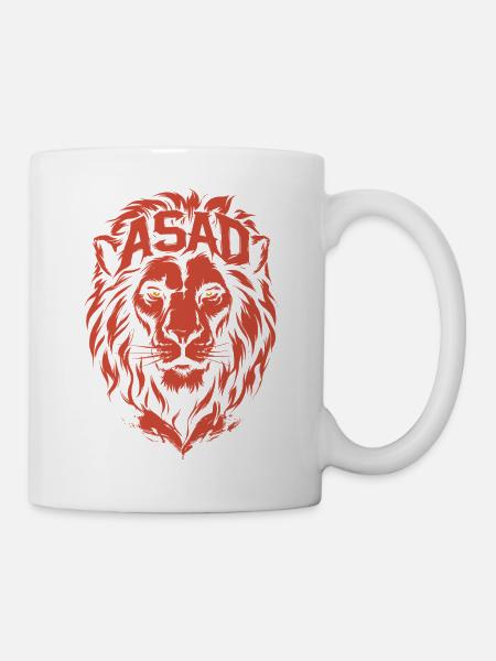 Lion Rouge ASAD Tête Impérieuse - Mug blanc - blanc