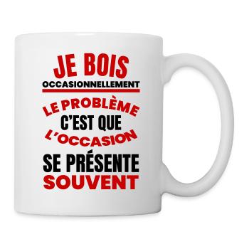 I occasionally drink humor aperitif - Mug - white - Right