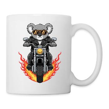 Motos Motocyclistes Cool Flammes - Mug blanc - blanc - Droite