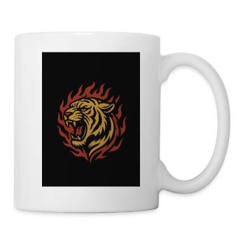 Couronne de Feu de Feu de Tigre - Mug blanc - blanc - Droite