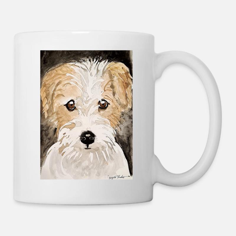 Chiot terrier, - Mug blanc - blanc