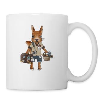 Eichhoernchen_auf_Nuss_Tour - Mug - white - Right