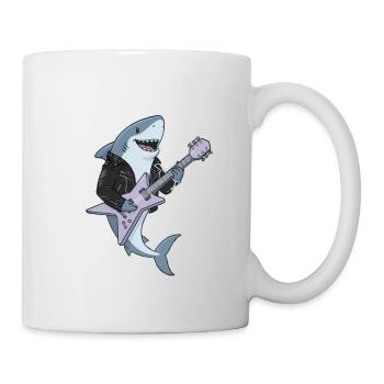 Shark Rocker avec guitare électrique - Mug blanc - blanc - Droite