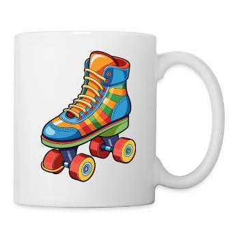 Rollschuh - Tasse - Weiß - Rechts