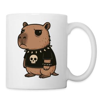 Goth Capybara Drôles Emo Punk Rongeurs - Mug blanc - blanc - Droite