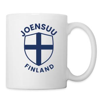 Bouclier Joensuu Drapeau de Finlande - Mug blanc - blanc - Droite