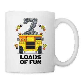 Loads Of Fun 7th Birthday Dump Truck - Mug - white - Right