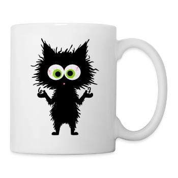67 Lustige Katze Six Seven Meme - Tasse - Weiß - Rechts