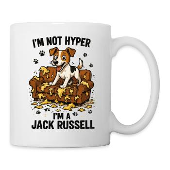 Jack Russell Terrier : Drôle d’Hyperactivité Drôle - Mug blanc - blanc - Droite