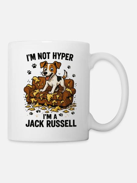 Jack Russell Terrier witzig hyperaktiv Geschenk - Tasse - Weiß