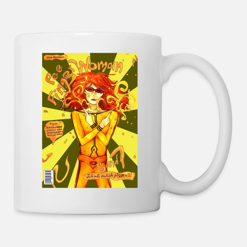 Femme Doigt-de-Moule - Mug blanc - blanc