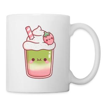 Cute Iced Matcha Strawberry Latte - Mug - white - Right